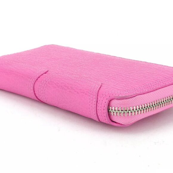 3.1 Phillip LIM Long Wallet Zip Pink Leather Authentic Used - Picture 15 of 16